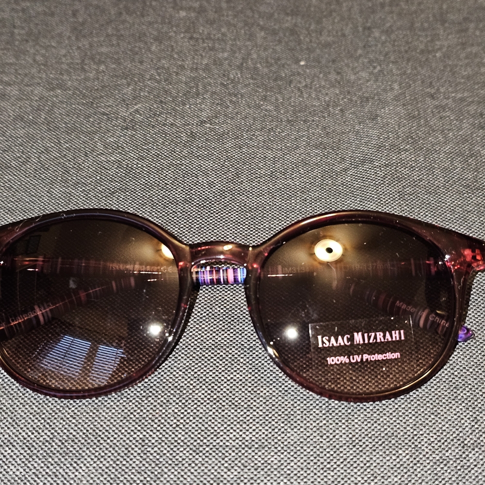 Isaac Mizrahi Plum Tinted Sunglasses